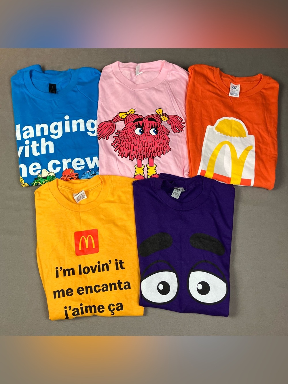 McDonald’s Graphic T Shirt Lot Of 5 Men’s Size Medium: Grimace, Hashbrown Etc.